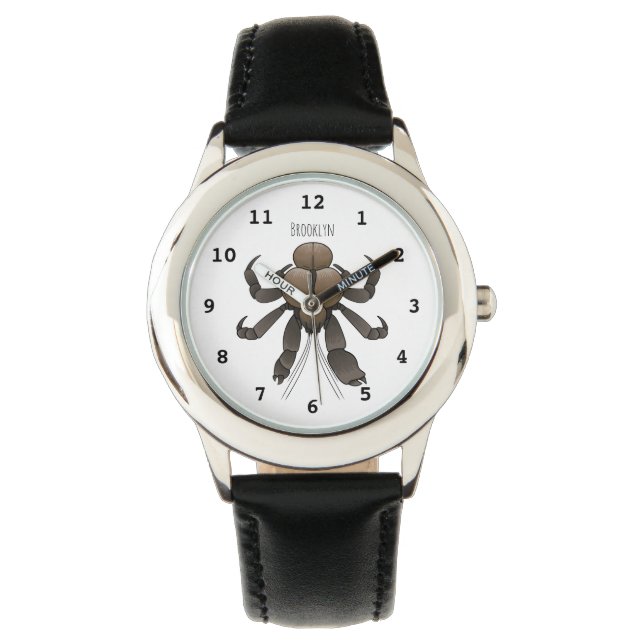 Coconut crab cartoon illustration watch (Front)