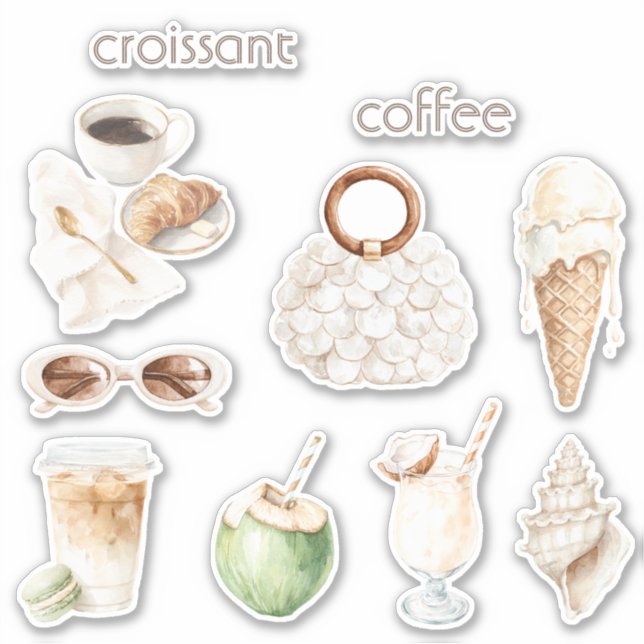 Coconut Croissant & Coffee (Front)