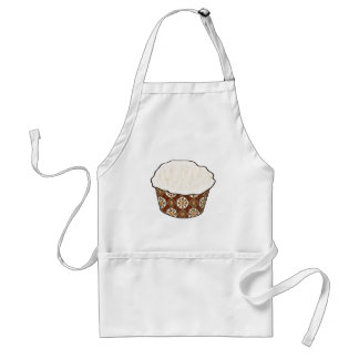 Coconut Cupcake, Chocolate Brown Wrapper Standard Apron