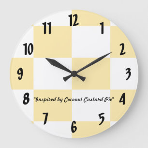 Coconut Custard Pie Large Clock