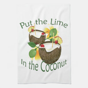 Coconut Drink Tiki Bar Towel
