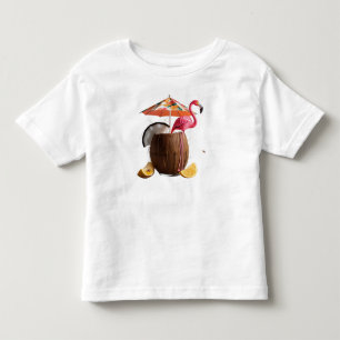Coconut drink with umbrella for summer 2025 toddler T-Shirt
