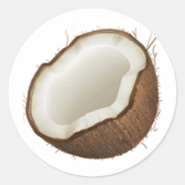 Coconut - Emoji Classic Round Sticker (Front)