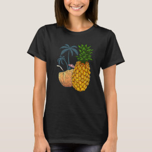 Coconut Fruit Palm Trees Tropical Summer Vacation T-Shirt