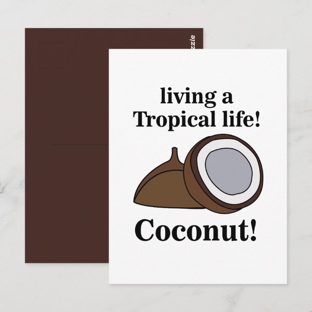 Coconut Fruit Tropical  Postcard (Front/Back)