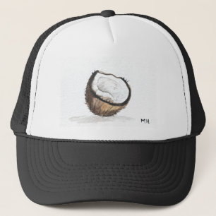 Coconut fruit watercolour tropical Exptic Trucker Hat