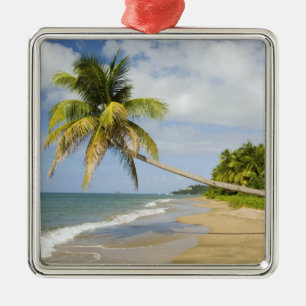 Coconut Grove Beach at Cades Bay, with St. 2 Metal Ornament