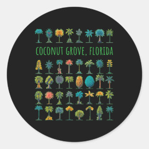 Coconut Grove Florida  Classic Round Sticker