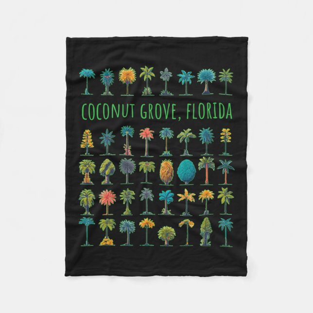 Coconut Grove Florida  Fleece Blanket (Front)