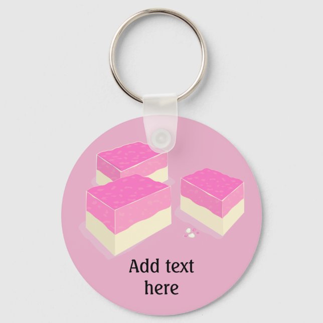Coconut ice blocks on your custom colour - add nam key ring (Front)