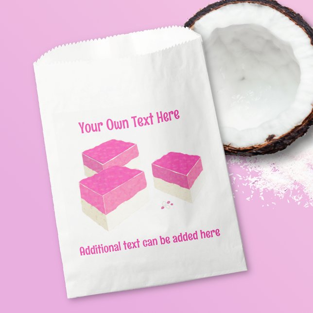 Coconut Ice Sweets - Traditional Candy - Your text Favour Bag (Creator Uploaded)