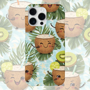 Coconut & Kiwi Coolers   Playful Tropical Fruit  iPhone 16 Pro Max Case