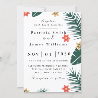 Coconut Leaf Wedding Invitation