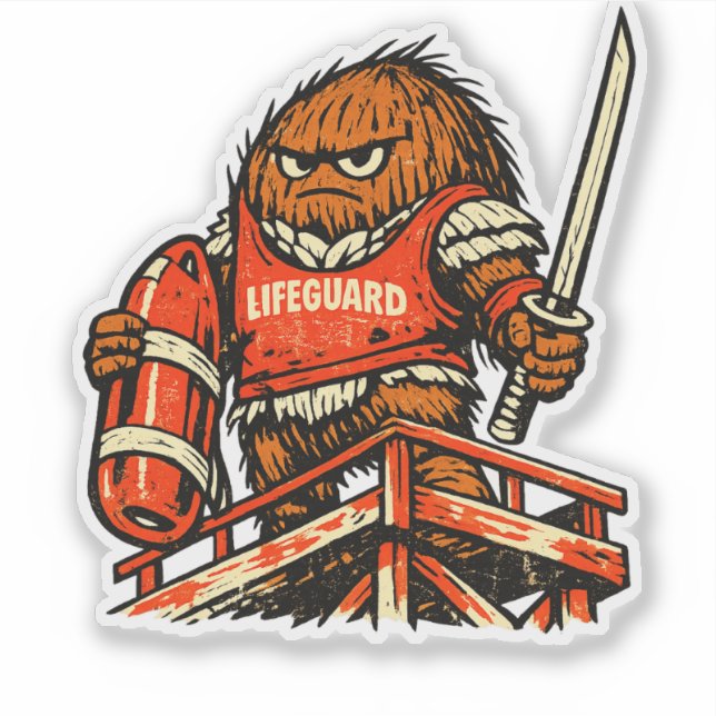 Coconut Lifeguard Warrior — Vintage Summer Beach  (Front)