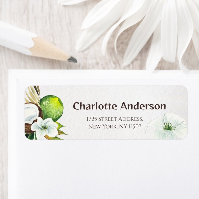 Coconut lime Return Address Label (Insitu)