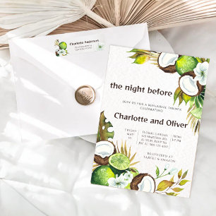 Coconut lime the night before rehearsal dinner invitation