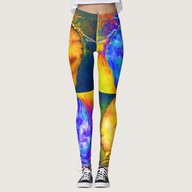 Coconut Mid Century Style Leggings (Front)