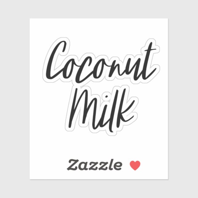 Coconut Milk Storage Sticker (Sheet)