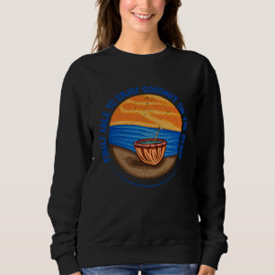 Coconut On The Summer Beach Vintage Sunset Sweatshirt