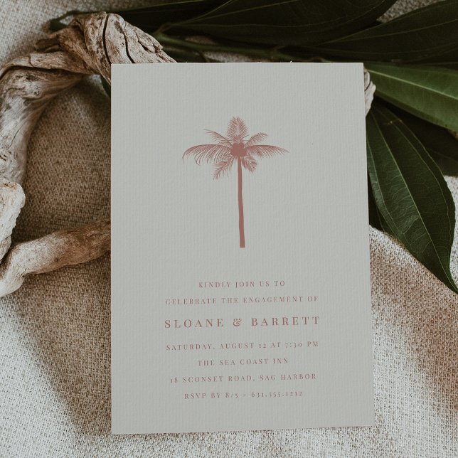 Coconut Palm Engagement Party Invitation (Creator Uploaded)