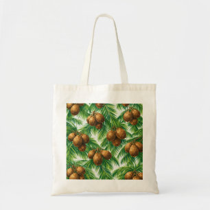 Coconut Palm Leaves Pattern Tote Bag