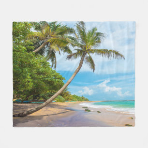 Coconut Palm, Mirissa Beach   Sri Lanka Fleece Blanket