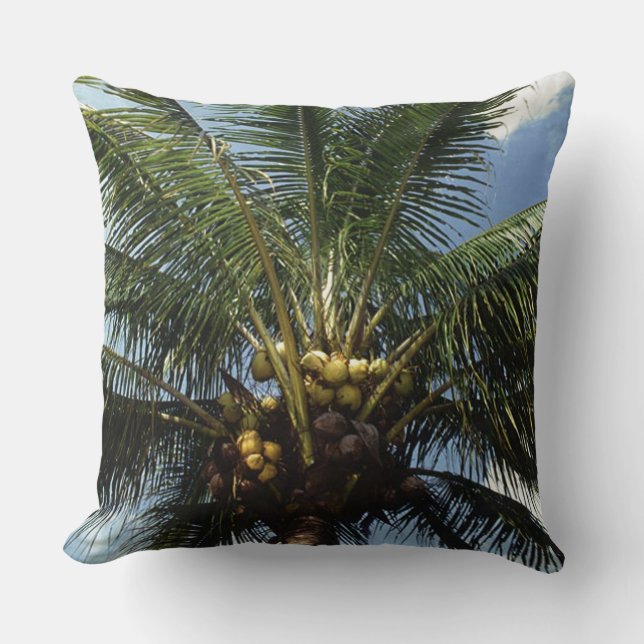 Coconut Palm Tree Cushion (Front)
