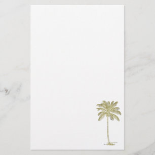 Coconut Palm Tree Illustration Tropical Beach Stationery