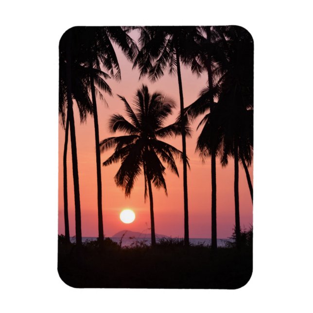 Coconut Palm Tree Landscape Magnet (Vertical)