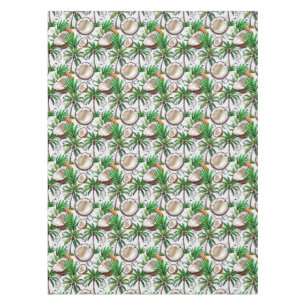 Coconut Palm Tree Tropical Pattern Design Tablecloth