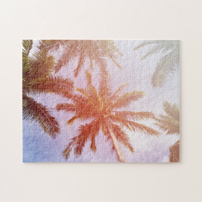 Coconut Palm Tree with Sunlight Jigsaw Puzzle (Horizontal)