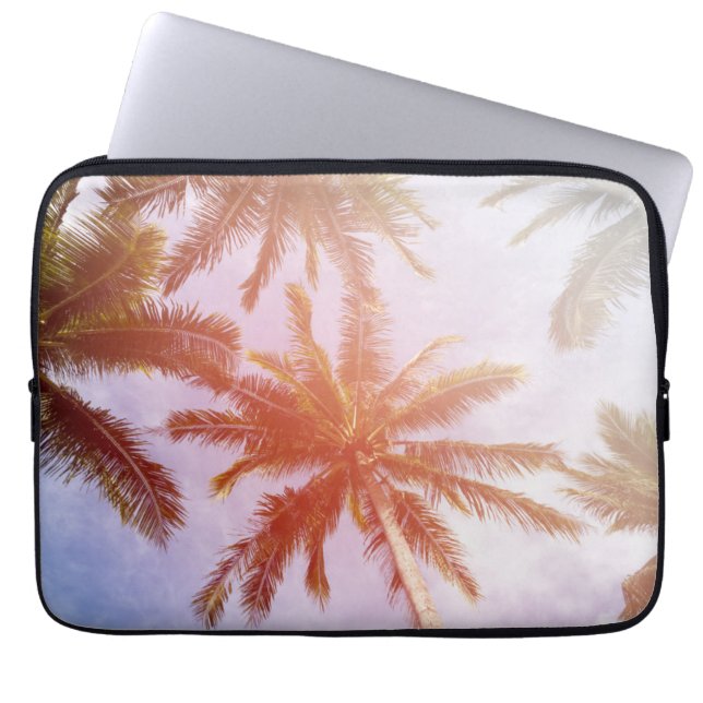Coconut Palm Tree with Sunlight Laptop Sleeve (Front)