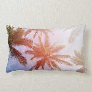Coconut Palm Tree with Sunlight Lumbar Cushion