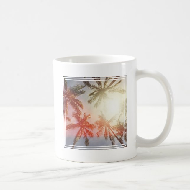 Coconut Palm Trees Against the Sun Coffee Mug (Right)