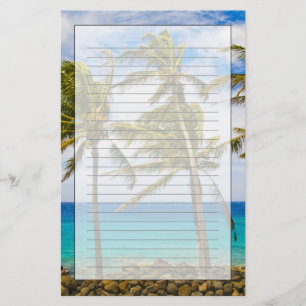 Coconut palm trees (Cocos nucifera) swaying in Stationery