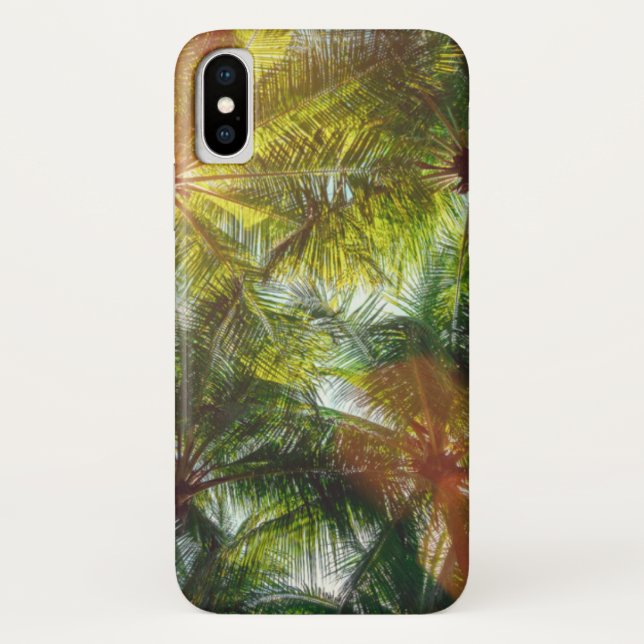 Coconut Palm trees on the Beach Case-Mate iPhone Case (Back)