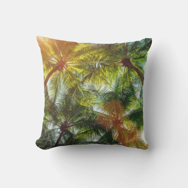 Coconut Palm trees on the Beach Cushion (Front)