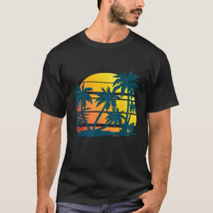 Coconut Palm Trees Summer Vacation Beach Tropical T-Shirt