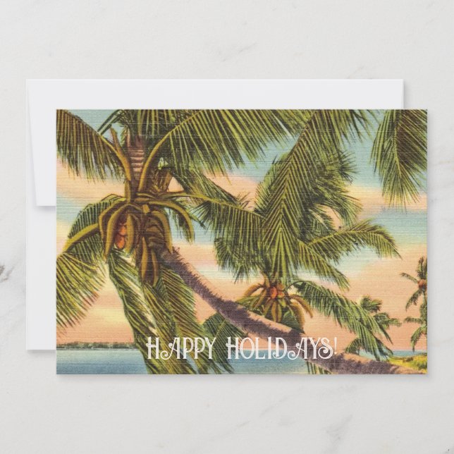 Coconut Palms Holiday Card (Front)