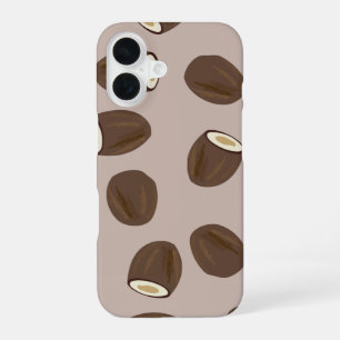 Coconut Pattern iPhone 16 Case