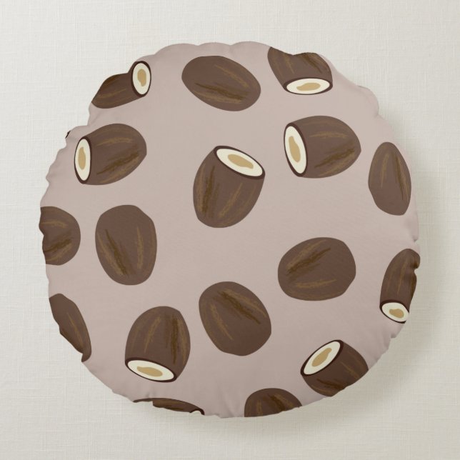 Coconut Pattern Round Cushion (Front)