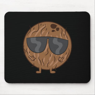 Coconut Summer Fruit Coconut With Sunglasses Love Mouse Pad