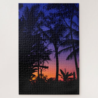 Coconut tree at the break of dawn 1014 pieces jigsaw puzzle