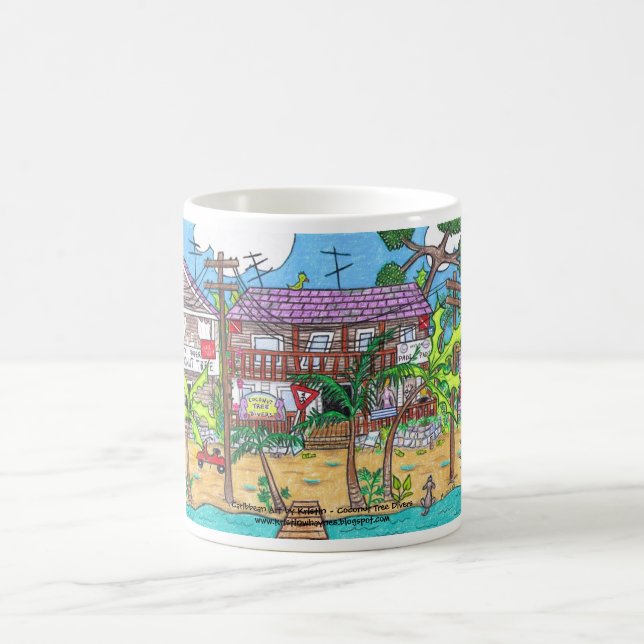 Coconut Tree Divers Mug (Center)