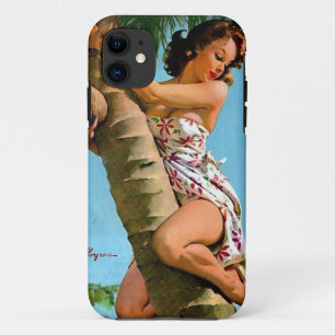 Coconut tree pin up iPhone 11 case