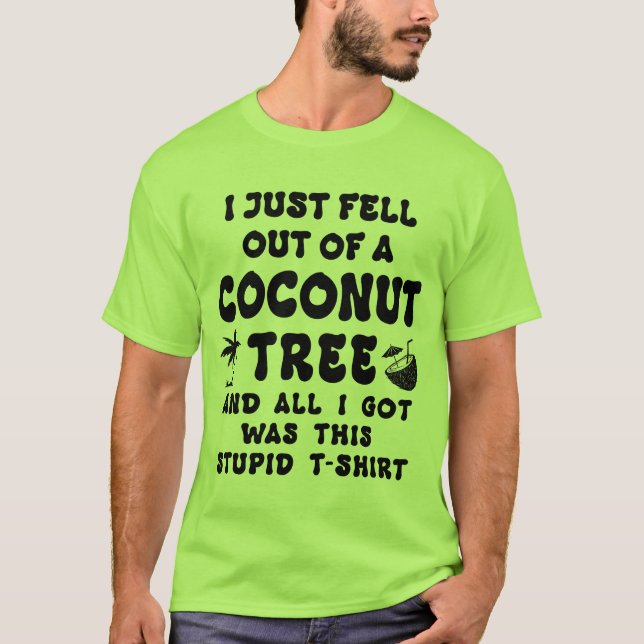 Coconut Tree Shirt - Slime Green (Front)