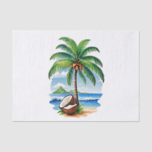 Coconut Tree Tropical Island Tissue Paper