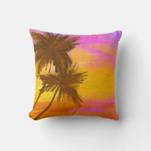 Coconut tree, tropical summer theme. cushion