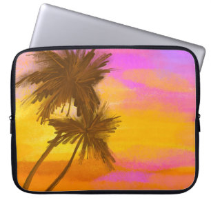 Coconut tree, tropical summer theme. laptop sleeve