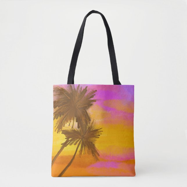 Coconut tree, tropical summer theme. tote bag (Front)